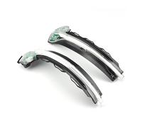 Para A3 8V S3 RS3 2013-2020 Luz Señal Giro Dinámica Intermitente Agua Espejo Lateral Indicador Intermitente 2 Uds La Señal Giro(Crystal white)