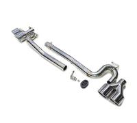 Para A3 A4 Para Sportback Hasta S3 S4 2013-2017 304 Punta De Escape De Coche De Acero Inoxidable Sistema De Escape Boquilla Tubo De Escape(Plata)