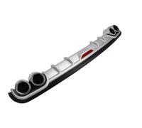 para A3 Universal Negro Plateado Accesorios De Coche Parachoques Trasero Inferior Alerón Difusor Canard Protector 120-128CM(Plata,128cm)