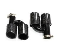 Para A4 A5 A6 A7 Hasta S4 S5 S6 S7 Punta Silenciador Boquilla 60 Mm Tubo Escape Trasero Acero Inoxidable Doble Salida Tubos Extremo Automóvil Silbato Coche Escape Tubo Silenciador(6)