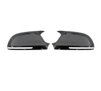 Para A4 A5 B8 A3 8P A6 C6 Q3 ABS Estilo Fibra Carbono Tipo Adicional Cubierta Espejos Puerta Lateral Coche Tapas Espejo Retrovisor De Coche BLNETU(Bright black)