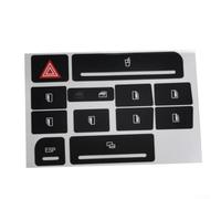 Para A4 B6 B7 Interior Vinilo Pulsador Superposición, Blanco y Negro Etiqueta de Control para Interruptor ESP y Dashboard, Interior del Coche Portavasos Calcomanía