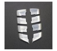 Para A4 B8 2009-2016 Molduras Interiores Coche Interruptor Botón Pegatinas Arranque Parada Motor Decoración Interior De Automóviles(B Model Silver)