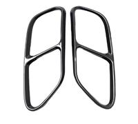 Para A4 B9 2019 No Para A4 2020 1 Par Silenciador De Escape Trasero De Acero Plateado Y Negro Para Coche Cubierta Decorativa Para Tubo De Escape(Black)
