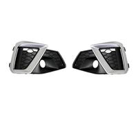 Para A4 B9 Para S-Line 2020 2021 2022 Cubierta De Faros Antiniebla Con Rejilla Delantera De Malla De Nido De Abeja(Chrome)