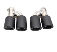 Para A4 Para A5 Para A6 Para A7 Tubo Escape Cuádruple Fibra Retroadaptación S4 S5 S6 S7 Boquilla Punta Silenciador Negro Acero Inoxidable Punta De Silenciador