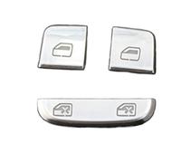 Para A4 Para B8 Para S4 Para A5 Para S5 Para RS4 Interior Puerta Ventana Cristal Interruptor Botones Marco Cubiertas Pegatinas Embellecedor Decorativo Interior(Silver D)