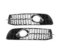 Para A6 C6 Para S-Line 2008-2011 4F0807681Q01C 4F0807681Q02C Cubierta De Rejilla De Luz Antiniebla Para Parachoques Delantero(Chrome Sliver)