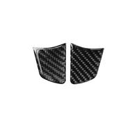 Para A6 C7 A6L 2013 2014 2015 2016 Embellecedor Volante Coche Pegatina Fibra Carbono Decoración Cubierta Interior Coche Accesorios Coche 2 Piezas Interior Coche Cubierta Panel