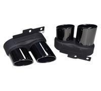 Para A6 Para A7 Para C8 2019-2024 Silenciador Tubo Escape Acero Inoxidable extremo escape salida doble(Not Cut Black)