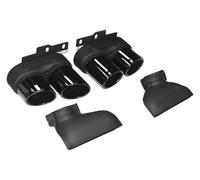 Para A6 Para A7 Para C8 2019-2024 Silenciador Tubo Escape Acero Inoxidable extremo escape salida doble(Not Cut Silver)
