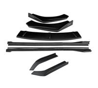 para A8 2017-2024 Kit De Carrocería para Parachoques Delantero Coche, Divisores, Faldones Laterales, Extensiones Alerón, Envoltura Trasera, ABS Faldón Lateral Automóvil(Matte Black)