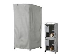 para abrigo de gato al aire libre cubierta integral | Funda protectora para refugio de gato al aire libre para balcón jardín patio parque barrio residencial garaje granero ángulo