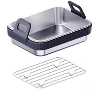 para accesorios Air Fryer Inoxidable Asar y para accesorios | Compatible múltiples modelos air fryer, para ideal asar pollos, hornear pasteles, cocinar verduras variadas(Black 3)