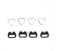 Para accesorios de cámara, 4 anillos triangulares divididos para fijar correas de cinturón en DSLR y pequeña apertura para modelos de cámara