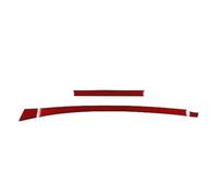 Para Accord 2013 2014 2015 2016 2017 Pegatina Interior Fibra Carbono Suave Real Apliques LHD Accesorios Ajuste Tira Instrumentos Copiloto Coche LHD Interior Coche Cubierta Panel(LHD Red)