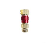 Para acoplamiento rápido de latón M16 x 1,5 para bombonas de gas, válvula de seguridad con rosca izquierda y rosca derecha azul para oxígeno, acetileno propano soldadura y corte, 1 unidad (rojo)