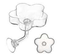 para Acuario, Bandeja con Forma De Flor con, 5,8x5,8x3cm, Plato De Comida Transparente para Pecera, De Alimentación Flotante, Diseño Transparente, para Tortuga Betta Tetra Cama