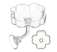 para Acuario, Bandeja con Forma De Flor con, 5,8x5,8x3cm, Plato De Comida Transparente para Pecera, De Alimentación Flotante, Diseño Transparente, para Tortuga Betta Tetra Cama