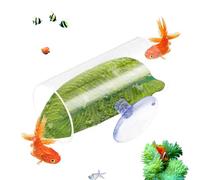 para Acuario, decoración de Acuario Betta Tunnels Cueva Toys, 3,07 x 1,57 Pulgadas, Accesorios de Tanque de Peces, Tubo de natación, Refugio acrílico con Almohadilla de Hoja para