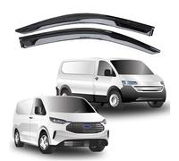 Para adaptarse a: deflectores de viento Ford Transit Custom 2023+ y viseras de ventana VW Transporter T7 (2025+), juego de ajuste externo de 2 piezas, tintados, deflectores adhesivos de alta calidad