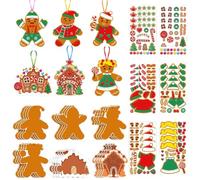 para adornos navideños 72 piezas de decoración con pegatinas | Kit para Crear Colgantes Navideños Para puerta, pared, ventana, tirador de armario, chimenea y festividades B