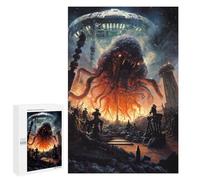 para Adultos 1000 PCS Rompecabezas Alien Monster Invasion Rompecabezas para Adultos Juguetes Antiestrés Aliviador del Estrés Juego Desafiante Regalos 1000 PCS