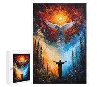 para Adultos 1000 PCS Rompecabezas Angel Wings and Sun Rompecabezas para Adolescentes Juego Práctico Decoración del Hogar Juego Desafiante Regalos 1000 PCS