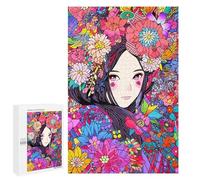 para Adultos 1000 PCS Rompecabezas Anime Lofi Kimono Girl Art Rompecabezas para Adultos Juego Familiar Corte De Precisión Cumpleaños Y Navidad 1000 PCS