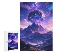para Adultos 1000 PCS Rompecabezas Anime Mountain Cosmos Rompecabezas para Adultos Juegos Relajantes para La Diversión Familiar Juego Desafiante Regalos 1000 PCS
