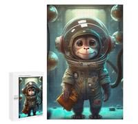 para Adultos 1000 PCS Rompecabezas Astronaut Space Monkey Ape Rompecabezas para Adultos Juegos Relajantes para La Diversión Familiar Juego Desafiante Regalos 1000 PCS