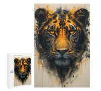 para Adultos 1000 PCS Rompecabezas Black Jaguar Painting Rompecabezas para Adolescentes Juego Práctico Decoración del Hogar Juego Desafiante Regalos 1000 PCS