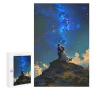 para Adultos 1000 PCS Rompecabezas Bride and Groom Under The Galaxy Rompecabezas para Adultos Juego Familiar Corte De Precisión Actividades Divertidas En Casa 1000 PCS