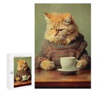 para Adultos 1000 PCS Rompecabezas Caffeine Cat 6 Rompecabezas para Adultos Juegos Relajantes para La Diversión Familiar Juego Desafiante Regalos 1000 PCS