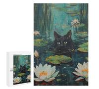 para Adultos 1000 PCS Rompecabezas Cat Hiding Underwater Rompecabezas para Adultos Juego Familiar Corte De Precisión Cumpleaños Y Navidad 1000 PCS