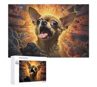 para Adultos 1000 PCS Rompecabezas Chihuahua in Cosmic Light Rompecabezas para Adultos Juguetes Antiestrés Aliviador del Estrés Juego Desafiante Regalos 1000 PCS