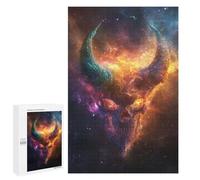 para Adultos 1000 PCS Rompecabezas Cosmic Skull Nebula Artwork Rompecabezas para Adultos Juego Familiar Corte De Precisión Actividades Divertidas En Casa 1000 PCS