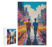 para Adultos 1000 PCS Rompecabezas Couple Walking in City Rompecabezas para Adultos Juegos Relajantes para La Diversión Familiar Juego Desafiante Regalos 1000 PCS