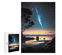 para Adultos 1000 PCS Rompecabezas Couple Watching Meteor Shower Rompecabezas para Adultos Juegos Relajantes para La Diversión Familiar Juego Desafiante Regalos 1000 PCS