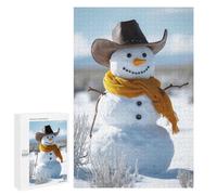 para Adultos 1000 PCS Rompecabezas Cowboy Snowman Rompecabezas para Adultos Juego Familiar Corte De Precisión Cumpleaños Y Navidad 1000 PCS