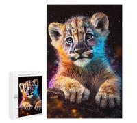 para Adultos 1000 PCS Rompecabezas Cute Cosmic Lion Cub Rompecabezas para Adultos Juego Familiar Corte De Precisión Cumpleaños Y Navidad 1000 PCS