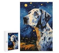para Adultos 1000 PCS Rompecabezas Dalmatian Dog Starry Night Rompecabezas para Adultos Juegos Relajantes para La Diversión Familiar Juego Desafiante Regalos 1000 PCS