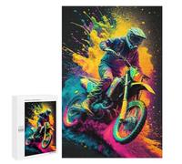 para Adultos 1000 PCS Rompecabezas Dirt Motocross Rompecabezas para Adolescentes Juego Práctico Decoración del Hogar Juego Desafiante Regalos 1000 PCS