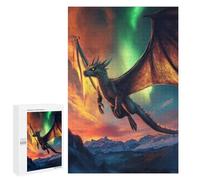 para Adultos 1000 PCS Rompecabezas Dragon Soaring at Sunset Rompecabezas para Adultos Juegos Relajantes para La Diversión Familiar Juego Desafiante Regalos 1000 PCS