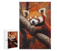 para Adultos 1000 PCS Rompecabezas Dreaming Red Panda Rompecabezas para Adultos Juego Familiar Corte De Precisión Cumpleaños Y Navidad 1000 PCS