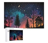 para Adultos 1000 PCS Rompecabezas Enchanted Forest Under Starlit Sky Rompecabezas para Adultos Juego De Ingenio Regalos para Mujeres Diversión En Casa Actividades, 1000 PCS