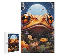 para Adultos 1000 PCS Rompecabezas Fantasy Frog in A Flower Garden Rompecabezas para Adultos Juego De Ingenio Regalos para Mujeres Diversión En Casa Actividades, 1000 PCS