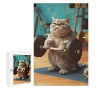 para Adultos 1000 PCS Rompecabezas Fat British Shorthair Cat Rompecabezas para Adultos Juegos Relajantes para La Diversión Familiar Juego Desafiante Regalos 1000 PCS