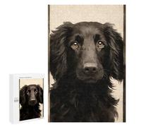 para Adultos 1000 PCS Rompecabezas Flat Coated Retriever Dog Rompecabezas para Adultos Juegos Relajantes para La Diversión Familiar Juego Desafiante Regalos 1000 PCS