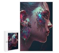 para Adultos 1000 PCS Rompecabezas Fractured Elegance Digital Art Rompecabezas para Adultos Juegos Relajantes para La Diversión Familiar Juego Desafiante Regalos 1000 PCS